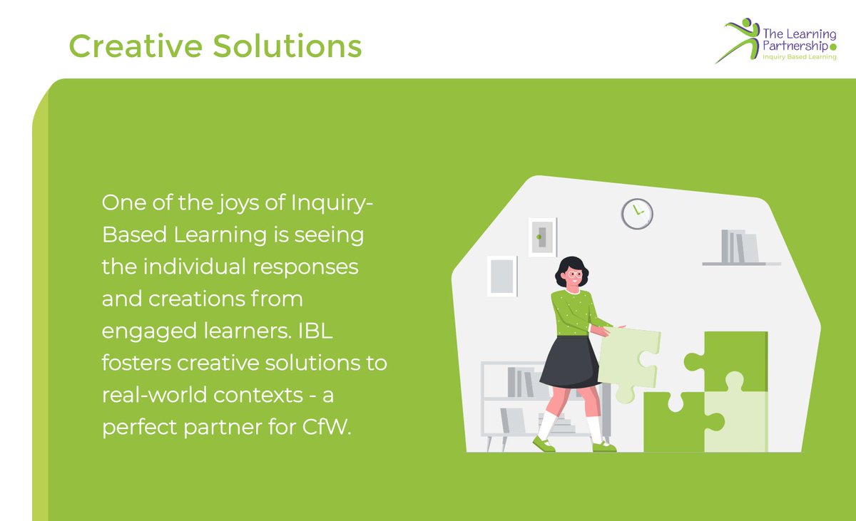 One of the joys of #InquiryBasedLearning is seeing the individual responses and creations from engaged learners. IBL fosters creative solutions to real-world contexts - a perfect partner for #CfW.