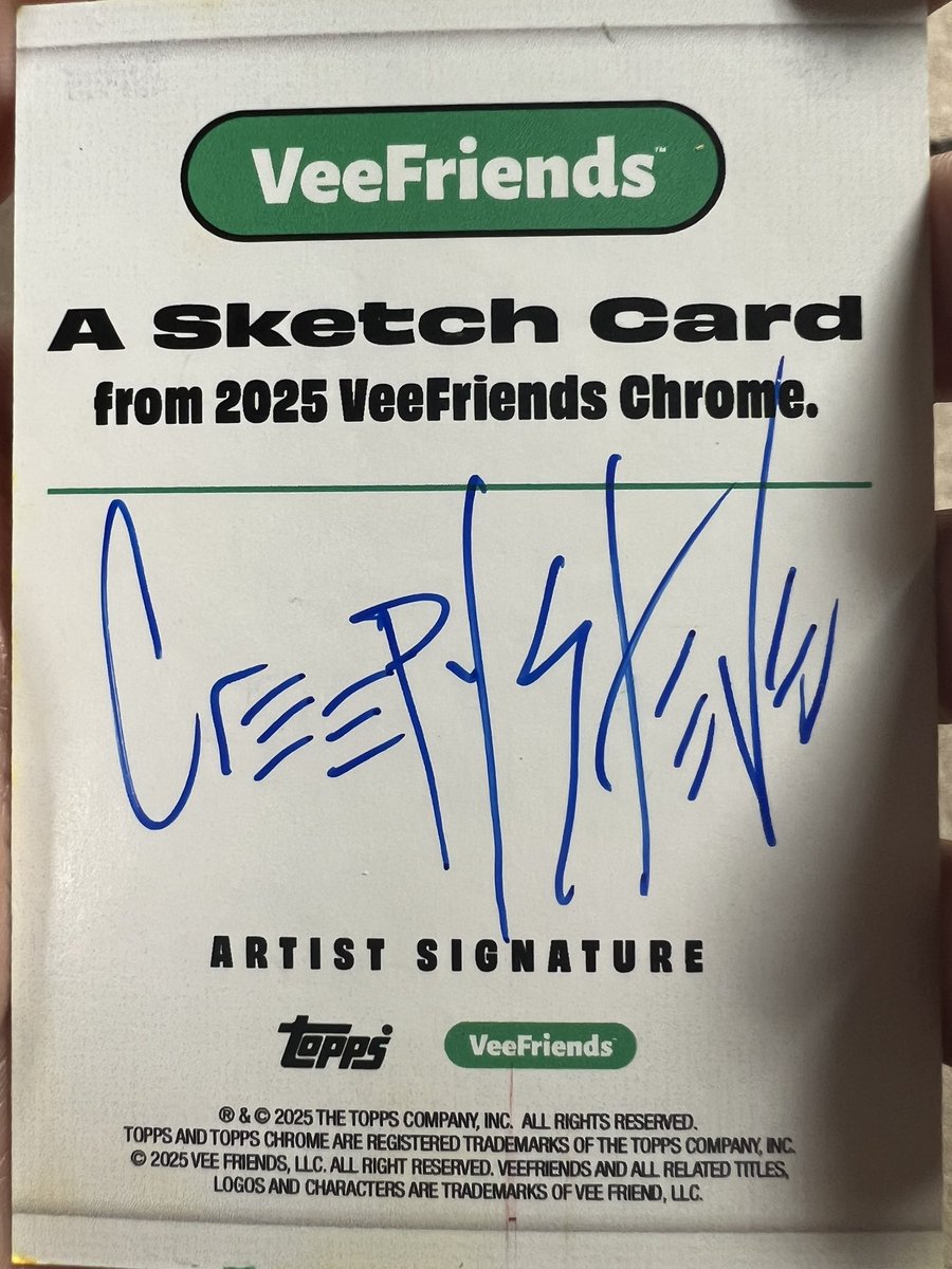 <a href="/VeeFriendsCards/">VeeFriends Cards</a> <a href="/Topps/">Topps</a> <a href="/veefriends/">VeeFriends</a> <a href="/Shotalive_/">ShotAlive</a> That’s sick!