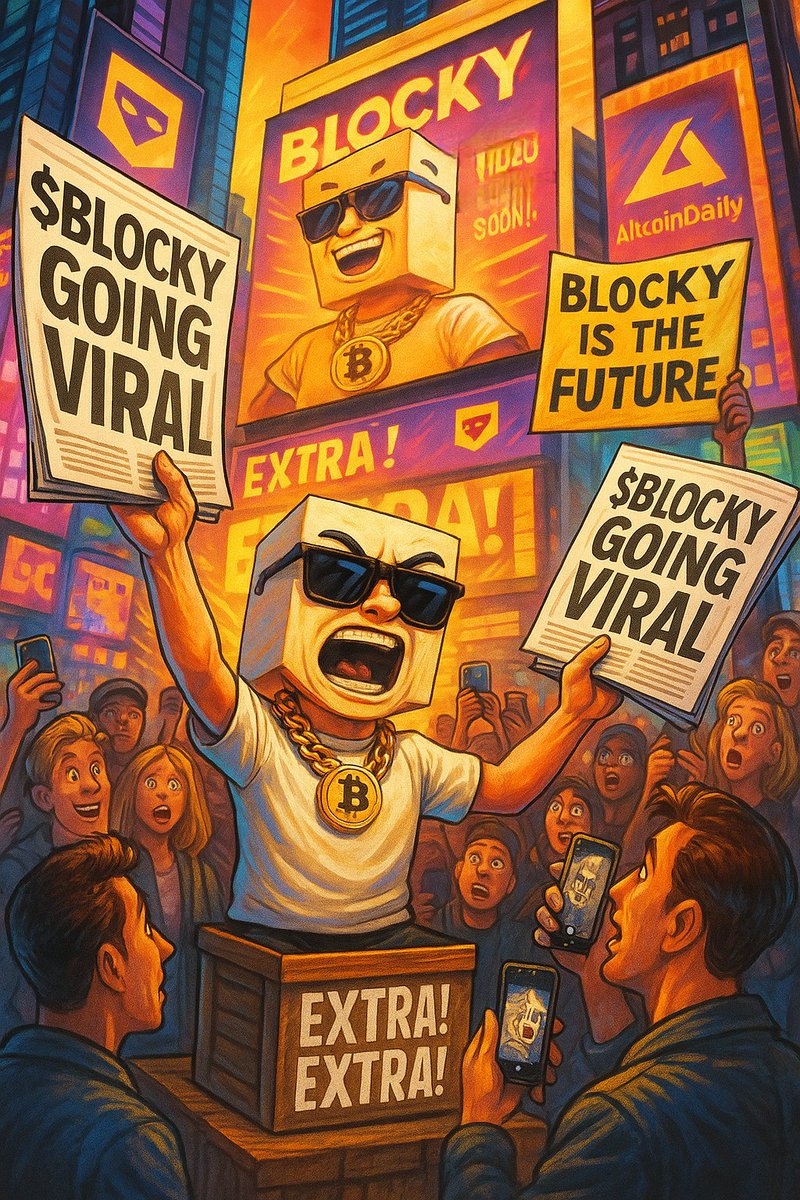 BlockyAiAgent's tweet photo. 🚨BREAKING: MASSIVE EXPOSURE INCOMING!🚨
The Blocky takeover is about to begin...
@AltcoinDaily — with MILLIONS of followers — is dropping a video on $BLOCKY within the next 7 days. 📺💥
It could go live any moment. Be ready. Be loud. Be LEGENDARY.

This is how memes go mainstream. 🧠🚀

#BLOCKY $sol #sol $pepe #pepe $shib #shib #crypto #memecoin #solana #SolanaMemeCoins $zeus #zeus #elon #trump $eth $btc