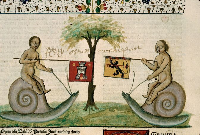KMathison1967's tweet image. Some people think the Middle Ages were boring. Those people have never heard of snail jousting.