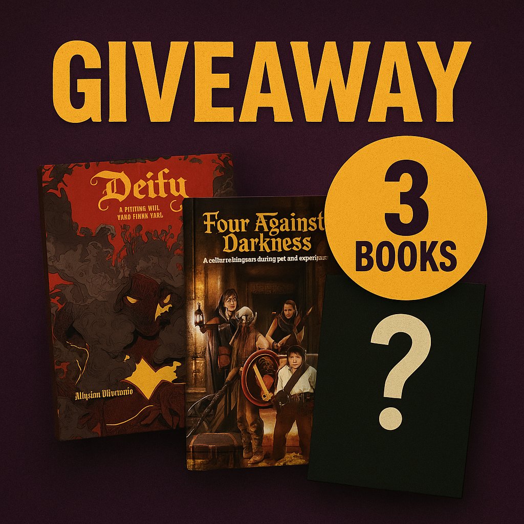 SOLO RPG GAMEBOOK GIVEAWAY + a bonus book 🔥Hint-it's my investing book😀Don't miss out 📷 Must be 18+ and a U.S. resident. Good luck! 

kingsumo.com/g/3l56yl1/book… 

#rpg #books #ilovebooks #sologamer #giveawayalert #adventuretime #fantasy #demons #roleplayer
