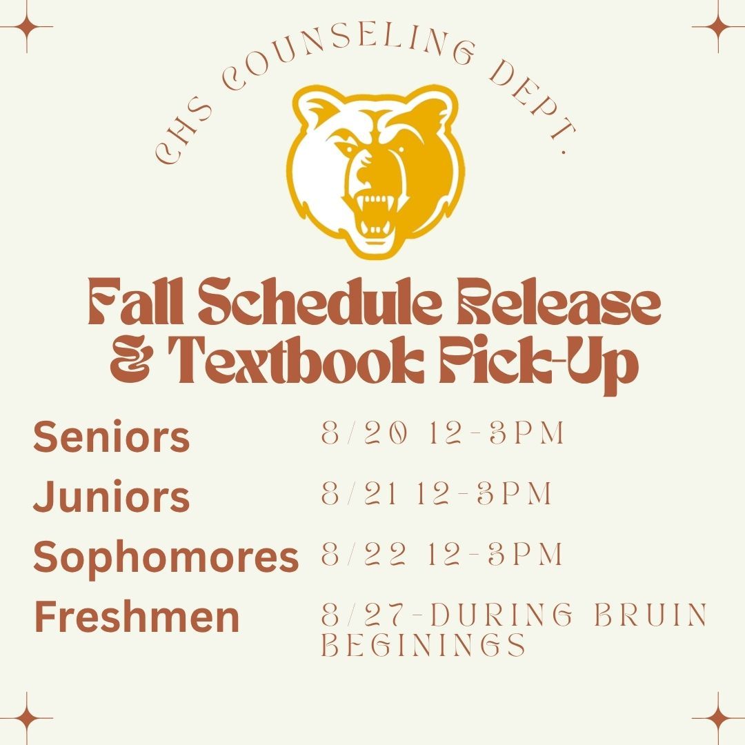 The Capital High Counseling Department is closed for the summer!
We want to thank everyone for a great 24-25 school year and will be ready to run it back again in August. Stay Safe and Have Fun!