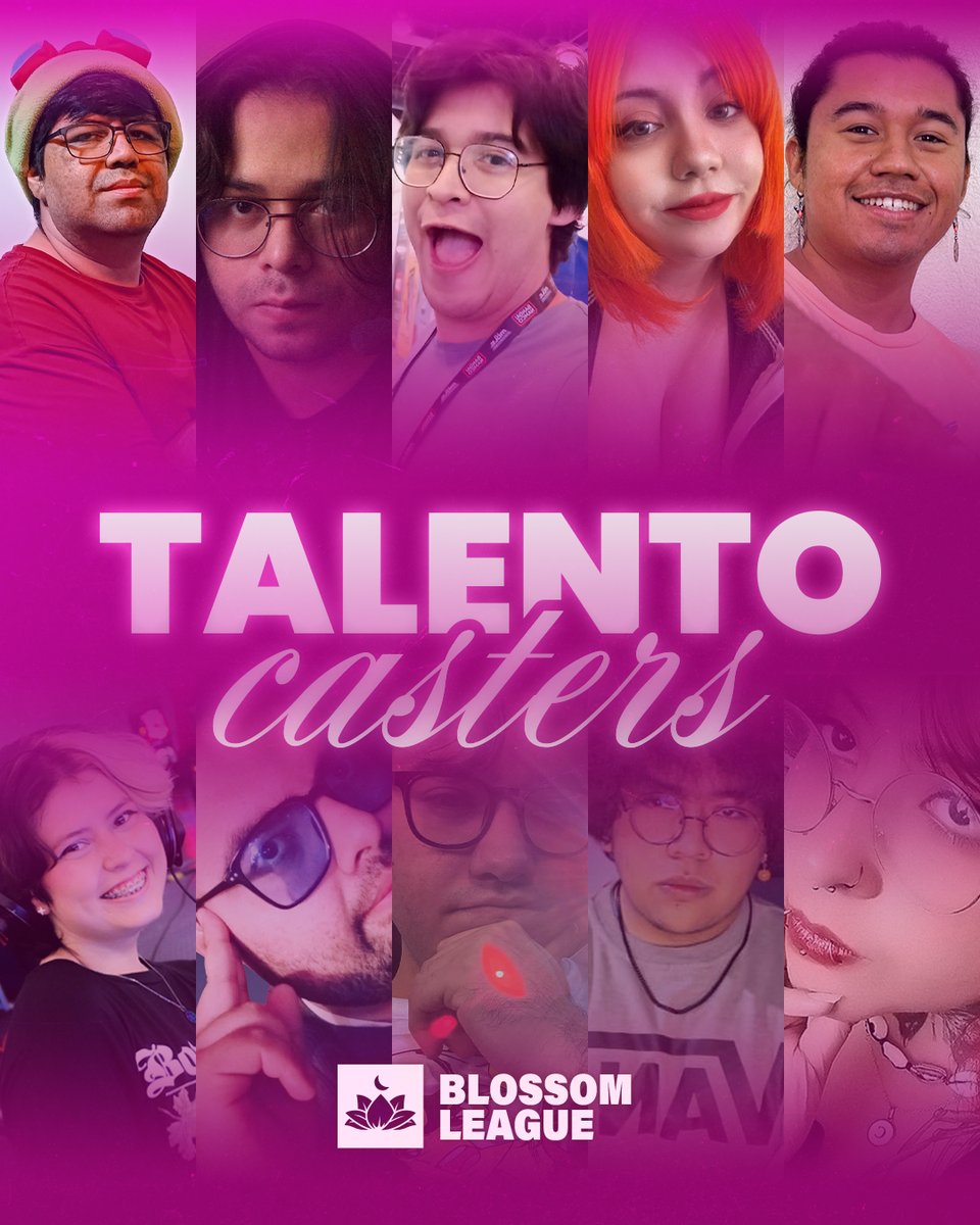 🎙️✨ Voces que guiarán tu travesía espiritual...

Nuestros casters se visten de flores y misticismo para narrar cada partida como si fuera una leyenda ancestral.
Ellos serán los guardianes del relato en esta edición de Blossom League 🌸
Prepárate para una experiencia única 💮
