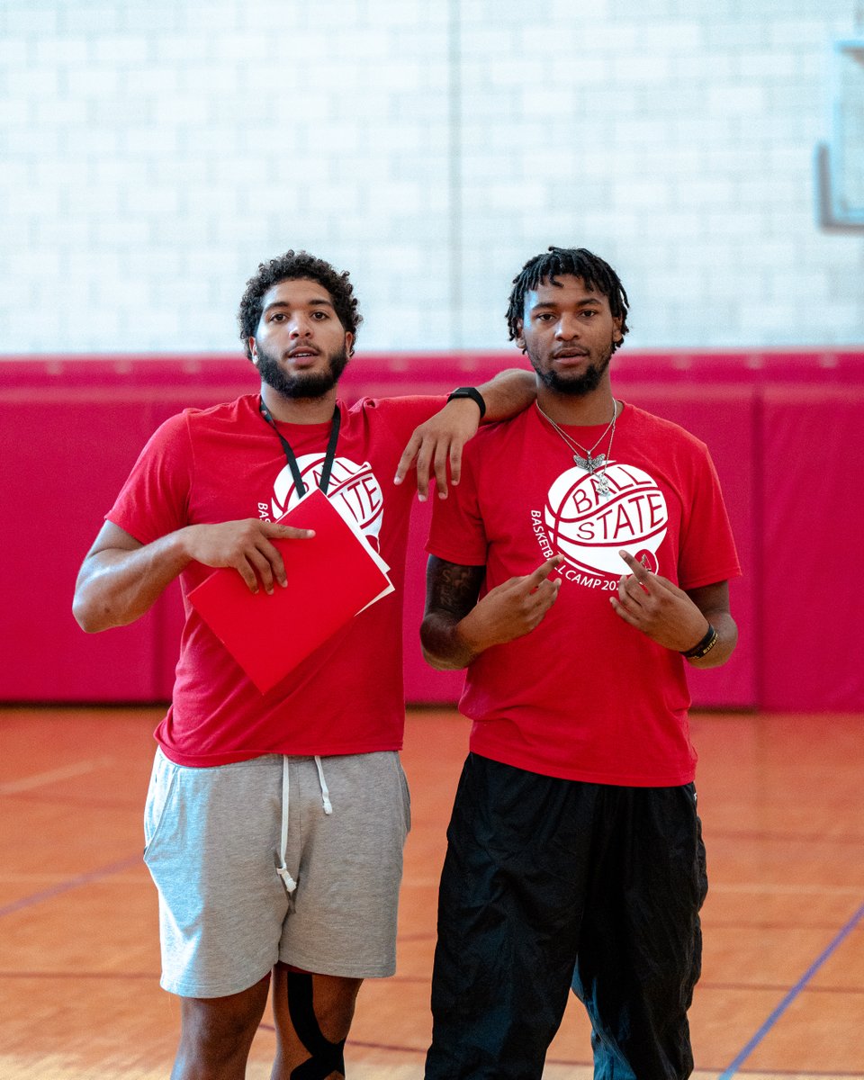 BallStateMBB's tweet image. Kids camp is underway this week with lots of support for the home team 🏀