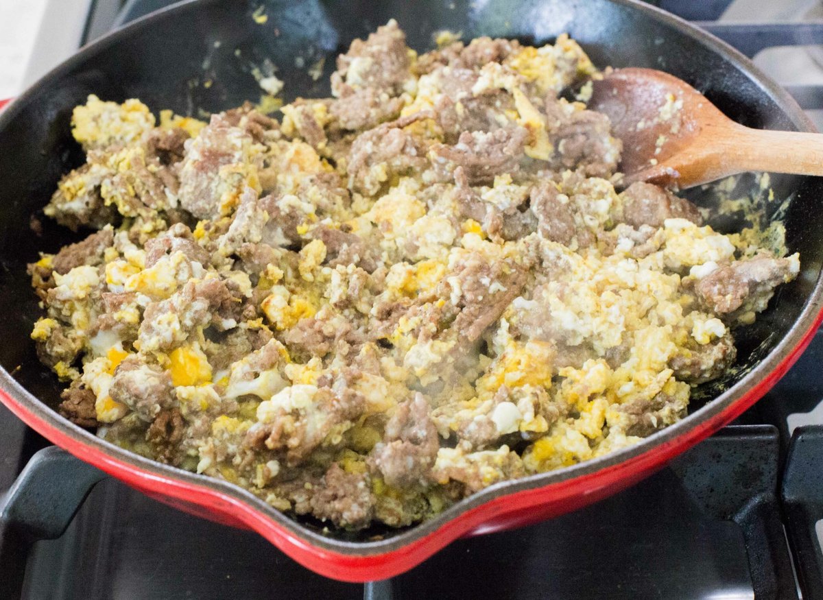Men will literally cook meat and eggs the exact same way for years and still get excited about it every time.