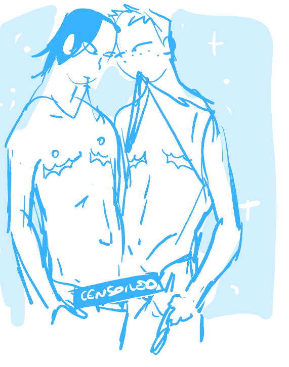 I'm looking for this piece of art that was titled something like "meet me where the stars dont shine" or something and it's 2 trans masc people and it sort of looks sort of like this (without the censored) plz plz plz can someone help me find it