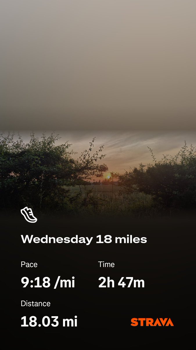 Evening run, steady away. Water bladder burst 10 miles in, which helped cool my back down till I realised what it was 🤣👟
