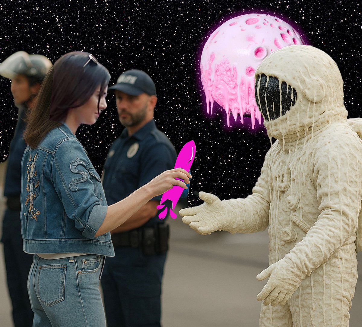 Tensions rising in the Middle East. Only thing that should be rising is the pants on these space suits, asstronuts. I think a global mission to jizz on the moon will help bridge these differences. Thanks for reminding us, Kendall.