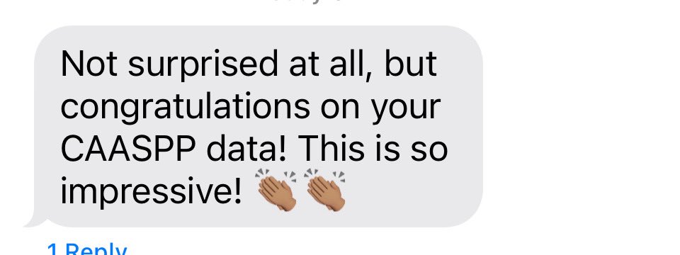 🌟 Received some amazing messages recognizing our performance on the state tests, and it truly means the world. All the hard work, dedication, and teamwork paid off — and this support just makes it even sweeter. 💪📚✨