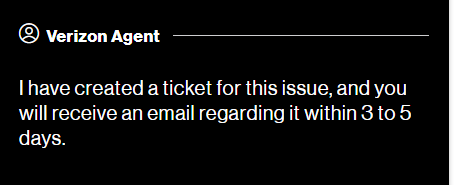 I reached out to <a href="/Verizon/">Verizon</a> for help with an order that <a href="/FedEx/">FedEx</a> has apparently lost. This is the best they can do?!