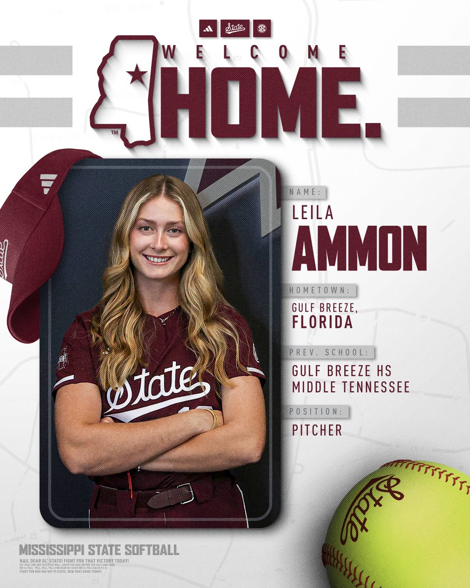 Mississippi State Softball (@hailstatesb) on Twitter photo After a standout freshman season, <a href="/LeilaAmmon/">Leila Ammon</a> is bound to be a Bulldog!
▪️ 3⃣-time C-USA Freshman of the Week
▪️ 2025 C-USA All-Freshman Team
📰 hailst.at/4jQW4h4
#HailState🐶 After a standout freshman season, <a href="/LeilaAmmon/">Leila Ammon</a> is bound to be a Bulldog!
▪️ 3⃣-time C-USA Freshman of the Week
▪️ 2025 C-USA All-Freshman Team
📰 hailst.at/4jQW4h4
#HailState🐶