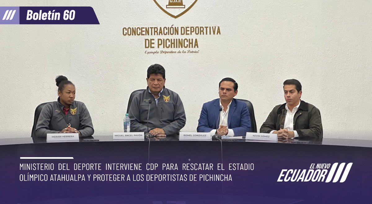 [BOLETÍN]

Ministerio del Deporte interviene CDP para rescatar el Estadio Olímpico Atahualpa y proteger a los deportistas de Pichincha.

Más detalles en: bit.ly/4kG4Qjd