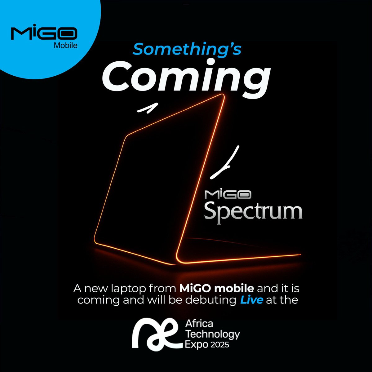 Are you guys ready to meet the new laptop live at the ATE 2025? We sure are! Join us at booth B27 on the 21st of June in the prestigious Landmark Event center, Lagos! Go MiGO!💙🚀