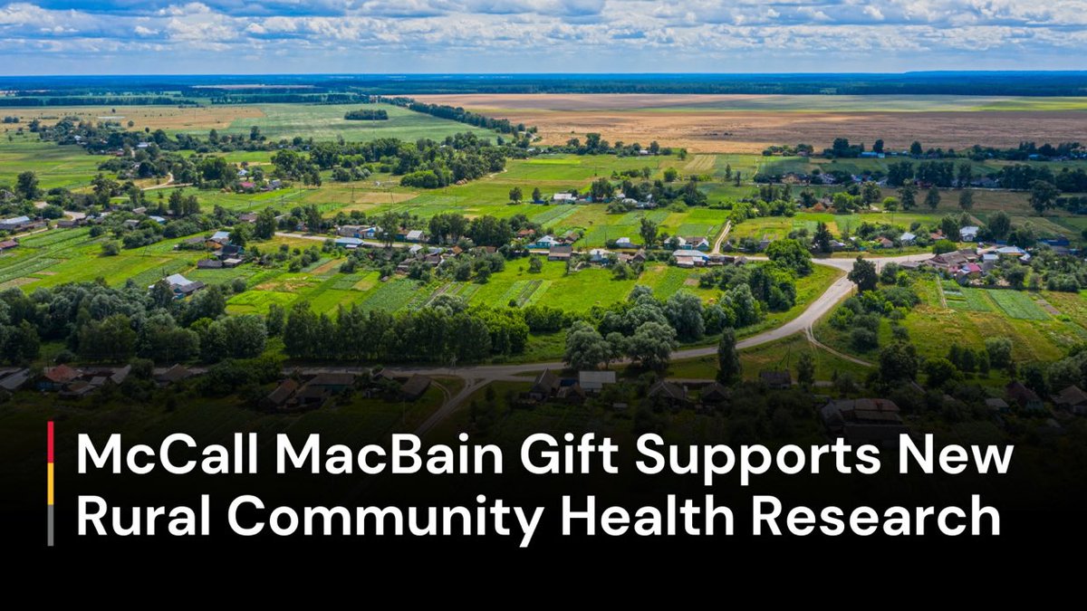 Excited to share that I’ve been named the <a href="/mccallmacbain/">McCall MacBain Foundation</a> Chair in Resilient Rural Communities at <a href="/uofg/">University of Guelph</a>. Thanks <a href="/UofGuelphOAC/">Ontario Agricultural College</a> <a href="/SEDRD/">SEDRD</a> #rural #data #policy #MentalHealthMatters 

For more: uoguel.ph/6de8w