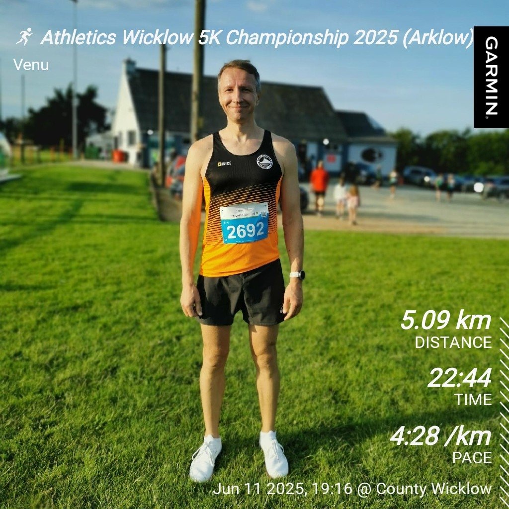 aylivex's tweet photo. Athletics Wicklow 5K Championship 2025 (Arklow)
Время по чипу: 22:48. Слишком далеко от 22:00. 😢 #бег #running #run5k #beatyesterday #brayrunners #ayxRunning https://t.co/4mT5cCiTIg