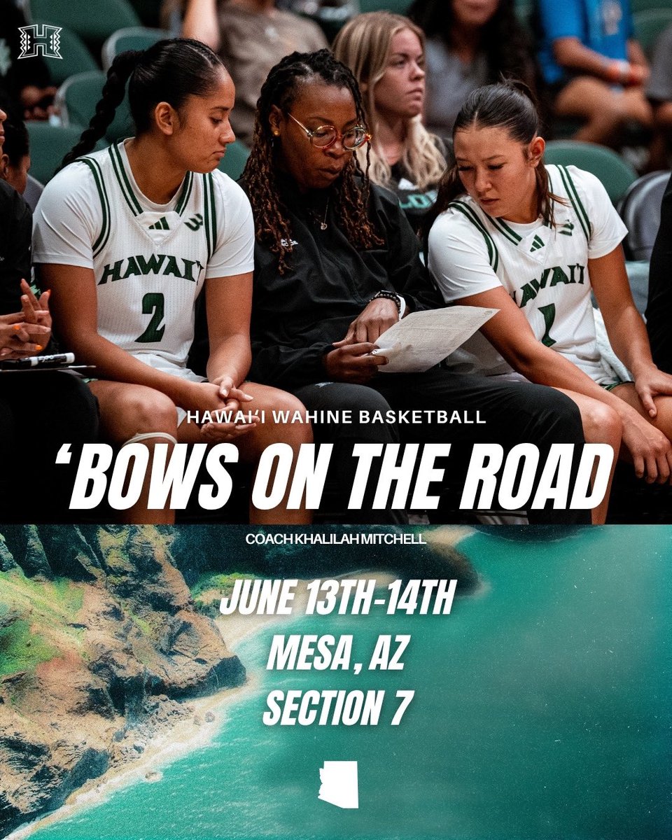 Cali Breeze + Desert Heat
We’re huntin’ for future Hawai’i hoopers 🔍🌊
#GoBows #SISTAHHOOD