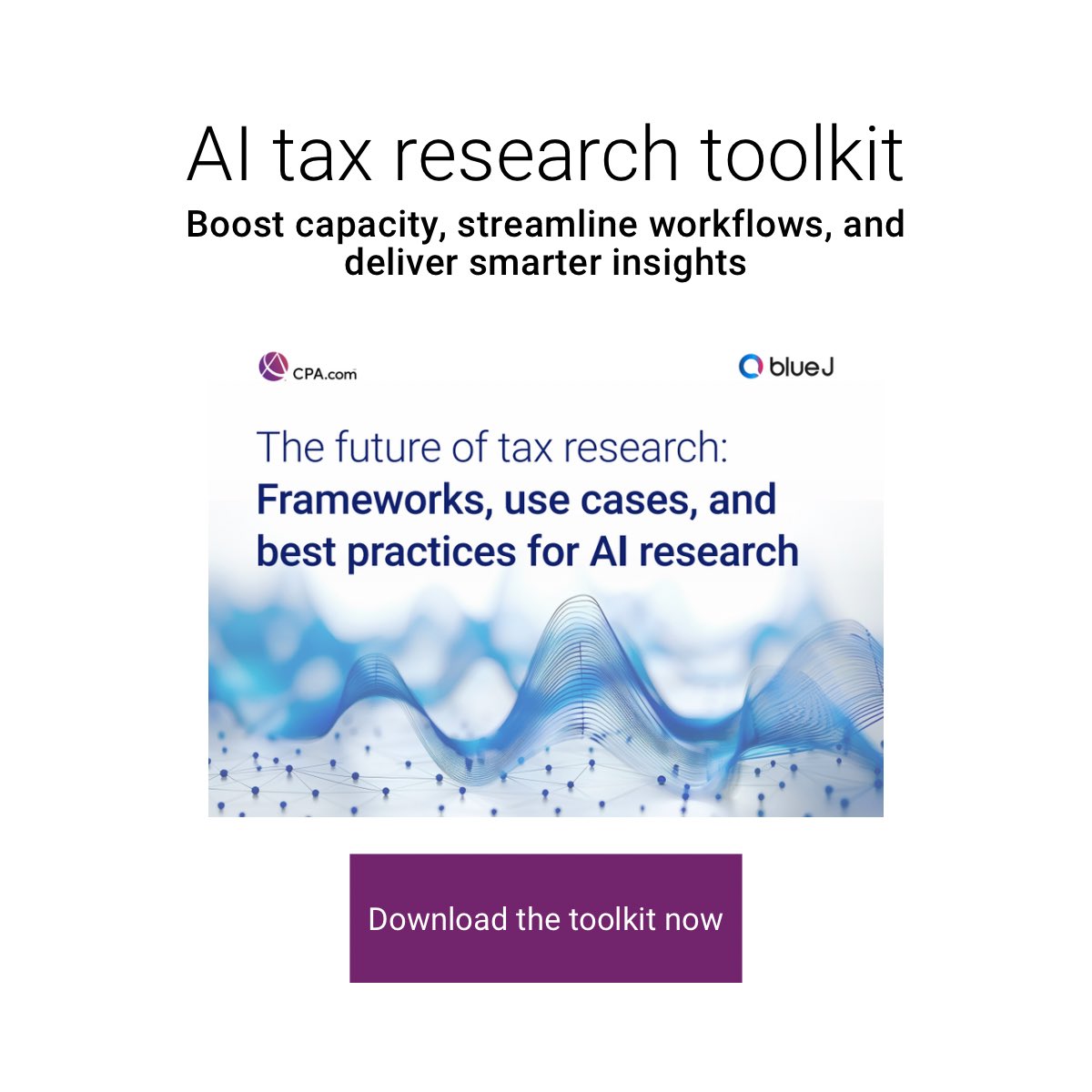 CPAcom's tweet image. Generative AI is reshaping tax research—making it faster, more accurate, and more strategic.
CPA.com and @BlueJLegal have created a practical toolkit to help your firm explore what’s possible and implement AI with confidence.
🔗See more. cpa.com/TaxAIJourney?u…