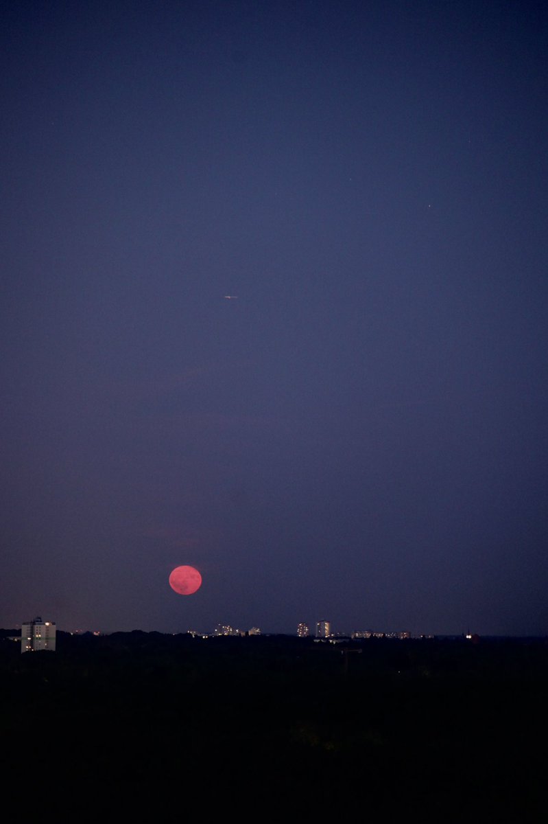 dylan36032's tweet image. Strawberry Moon captured earlier this evening