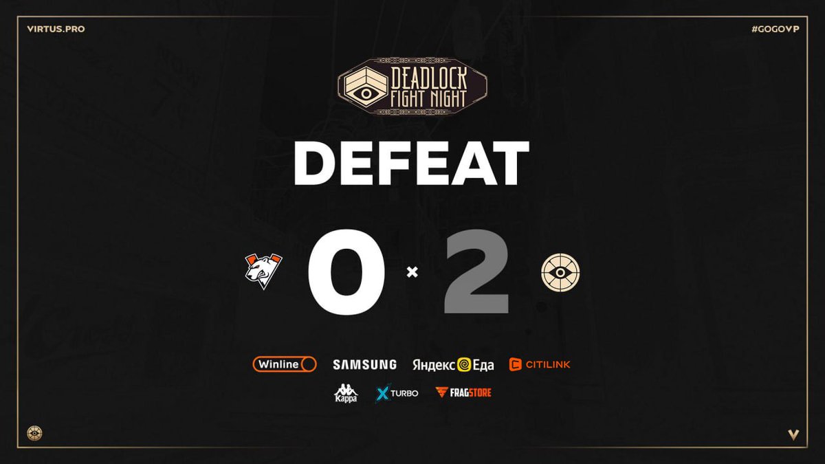 Luck is not on our side today and victory goes to our opponent.

#Deadlock #GOGOVP