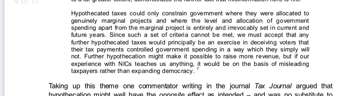 On tax hypothecation: