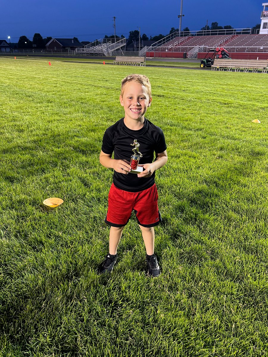 Looking forward to night #2 of our grades 1-3 football camp!

Congrats to these young men who earned Camper of the Day on night #1!

1st Grade - Cole Hoying
2nd Grade - Simon Holland
3rd Grade - Isaac Seger