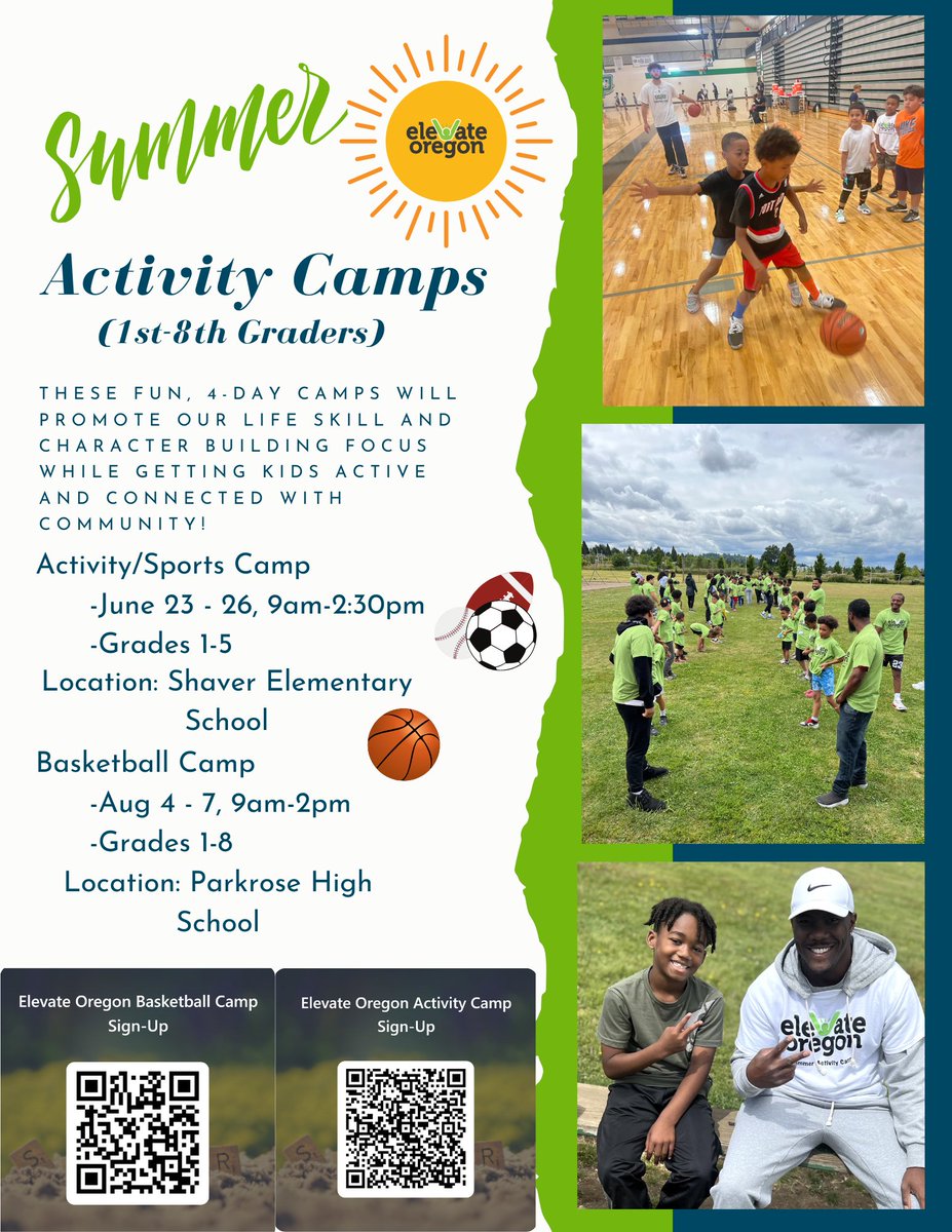 ELEVATE OREGON -Summer Activities