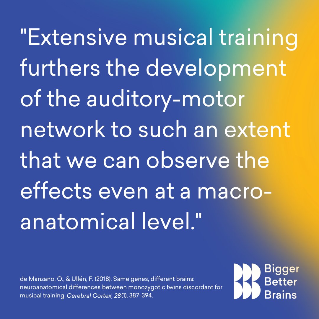 Music educators: Your work changes brains.
Musical training rewires the auditory-motor network — changes so real they’re visible on brain scans, even between identical twins.
💡 Want more insights like this?
Join BBB+ → ow.ly/Fh1l50VVmmh 
#MusicEducation