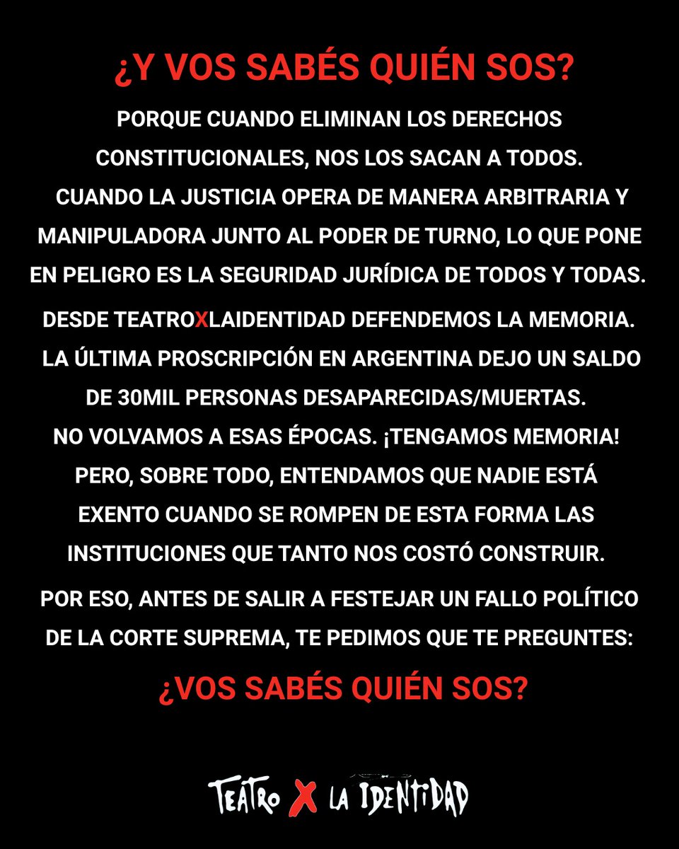 ¿Y vos sabés quién sos?