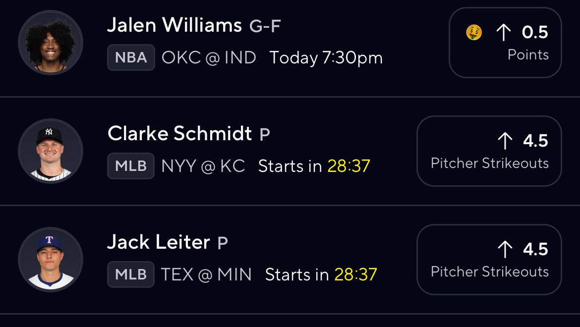 Here is my PrizePicks slip with the Free square. Going after a 6x.