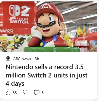I'm disappointed in anyone who bought a Switch 2. I wouldn't be able to clearly explain why in under 280 characters. 🫠