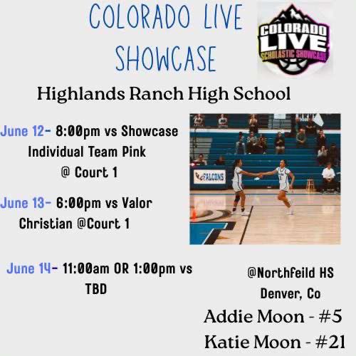 Addison Moon (@addisonmoon05) on Twitter photo <a href="/ColoradoLive_SS/">COLORADO LIVE Scholastic Showcase</a> starting Tomorrow!! So excited to play with my Highlands Ranch HS team!! Let’s get it 🔥🔥
<a href="/girlsbballco/">GIRLS BASKETBALL COLORADO</a> <a href="/Katie_Moon2027/">Katie Moon</a> <a href="/ColoradoLive_SS/">COLORADO LIVE Scholastic Showcase</a> starting Tomorrow!! So excited to play with my Highlands Ranch HS team!! Let’s get it 🔥🔥
<a href="/girlsbballco/">GIRLS BASKETBALL COLORADO</a> <a href="/Katie_Moon2027/">Katie Moon</a>