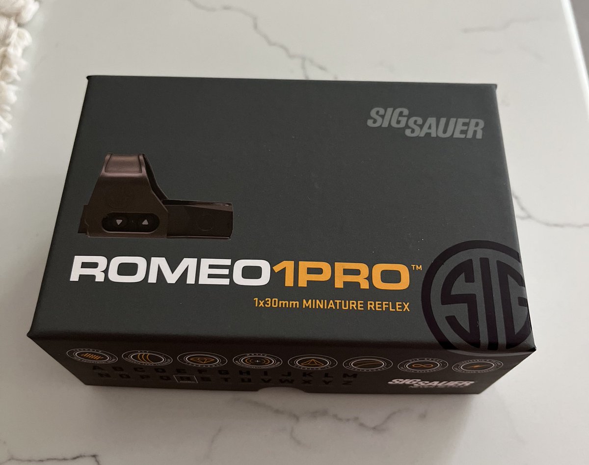 RoysEnergy's tweet image. A blessing from the Lord arrived in the mail. Time to improve my accuracy. #ROMEO1PRO #SigSauer