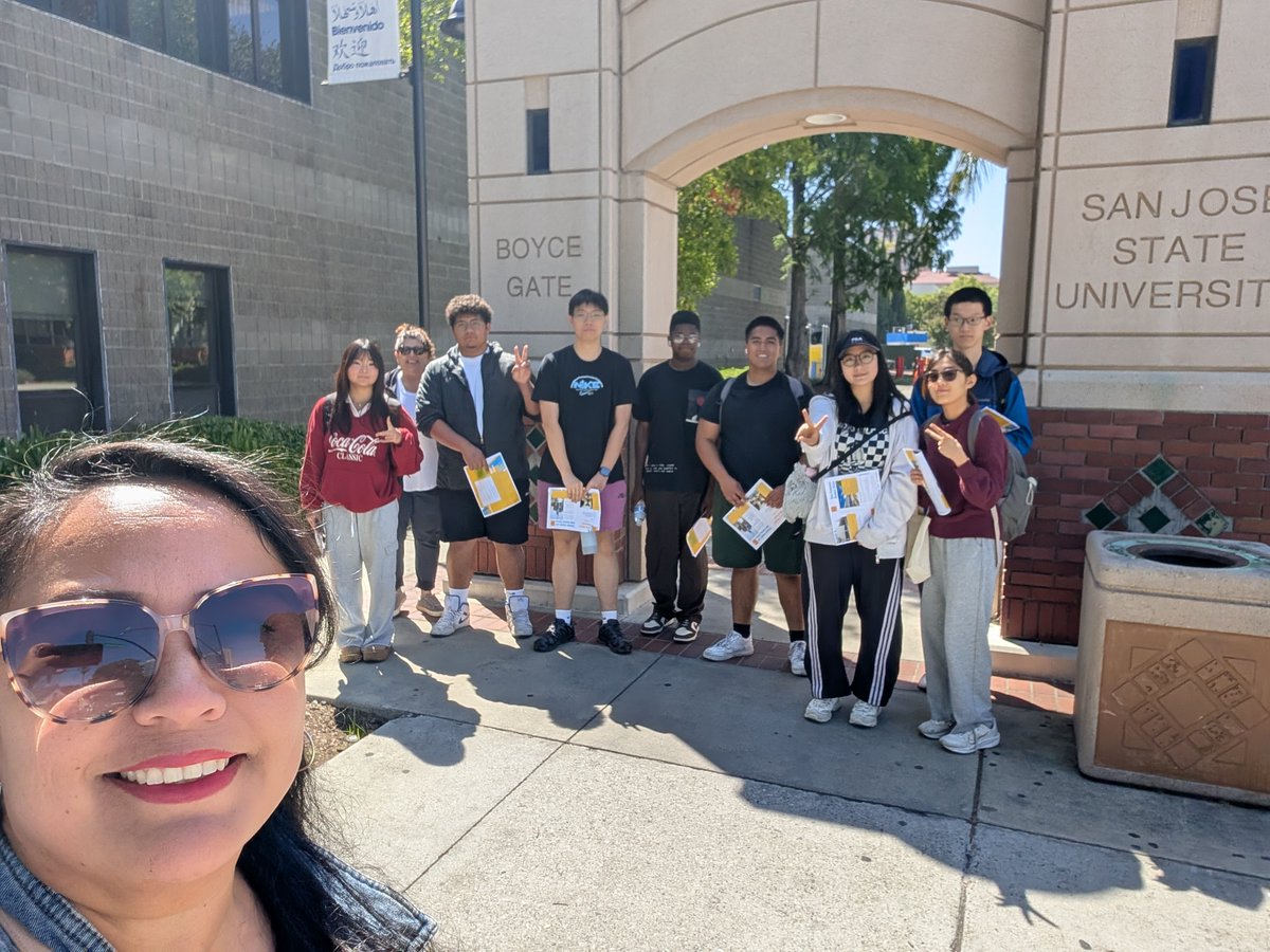 PalyCCC's tweet photo. Half of the PAUSD Jr. Rise Up program cohort tours SJSU @PaloAltoUnified @PalyVikings #gunnHS @SJSU https://t.co/vn5a8xnIqj