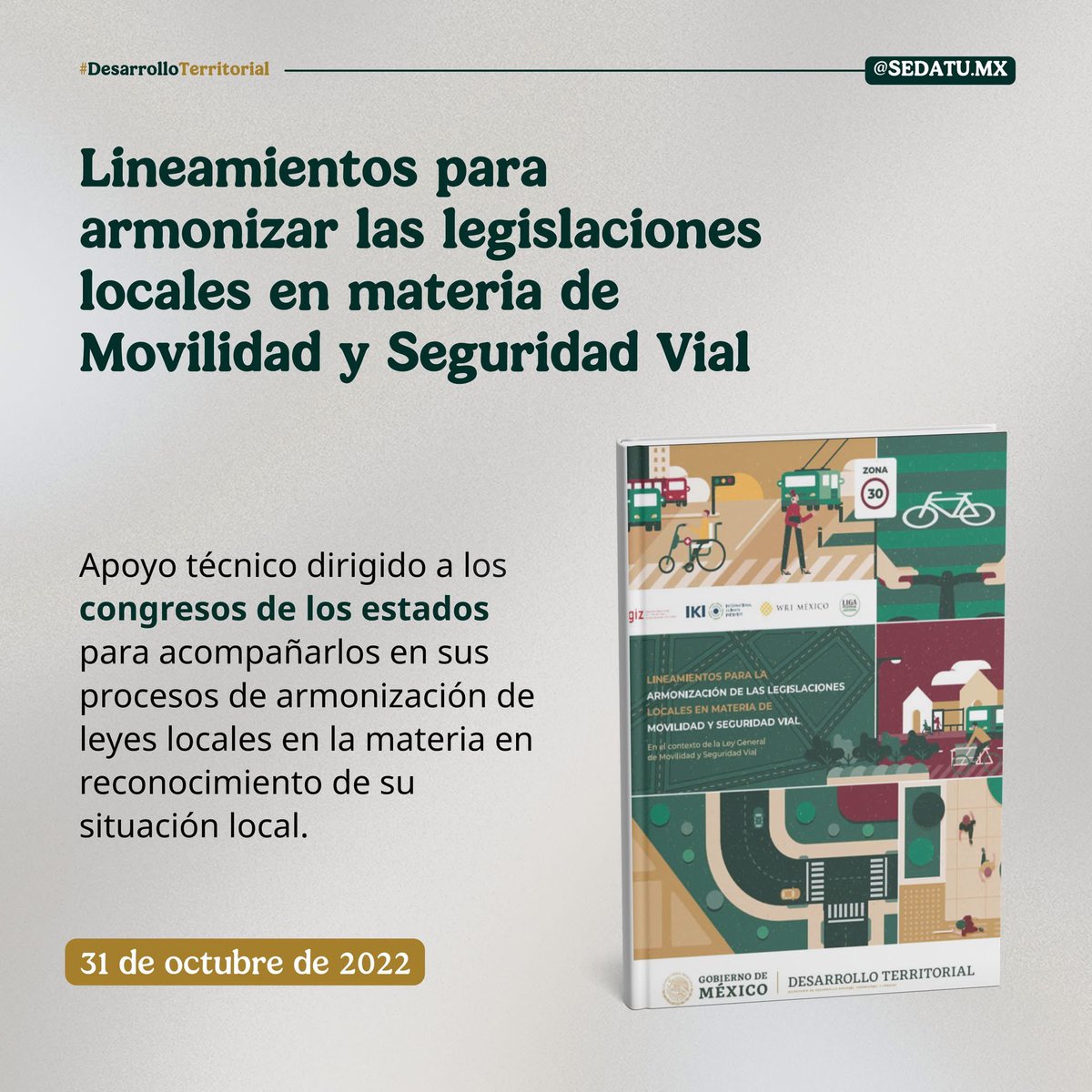 Son ya 23 estados los que han armonizado sus leyes con la Ley General de Movilidad y Seguridad Vial.

Esta ley busca principalmente reducir muertes y lesiones graves causadas por siniestros de tránsito.

Consulta ⬇️
gob.mx/sedatu/documen…