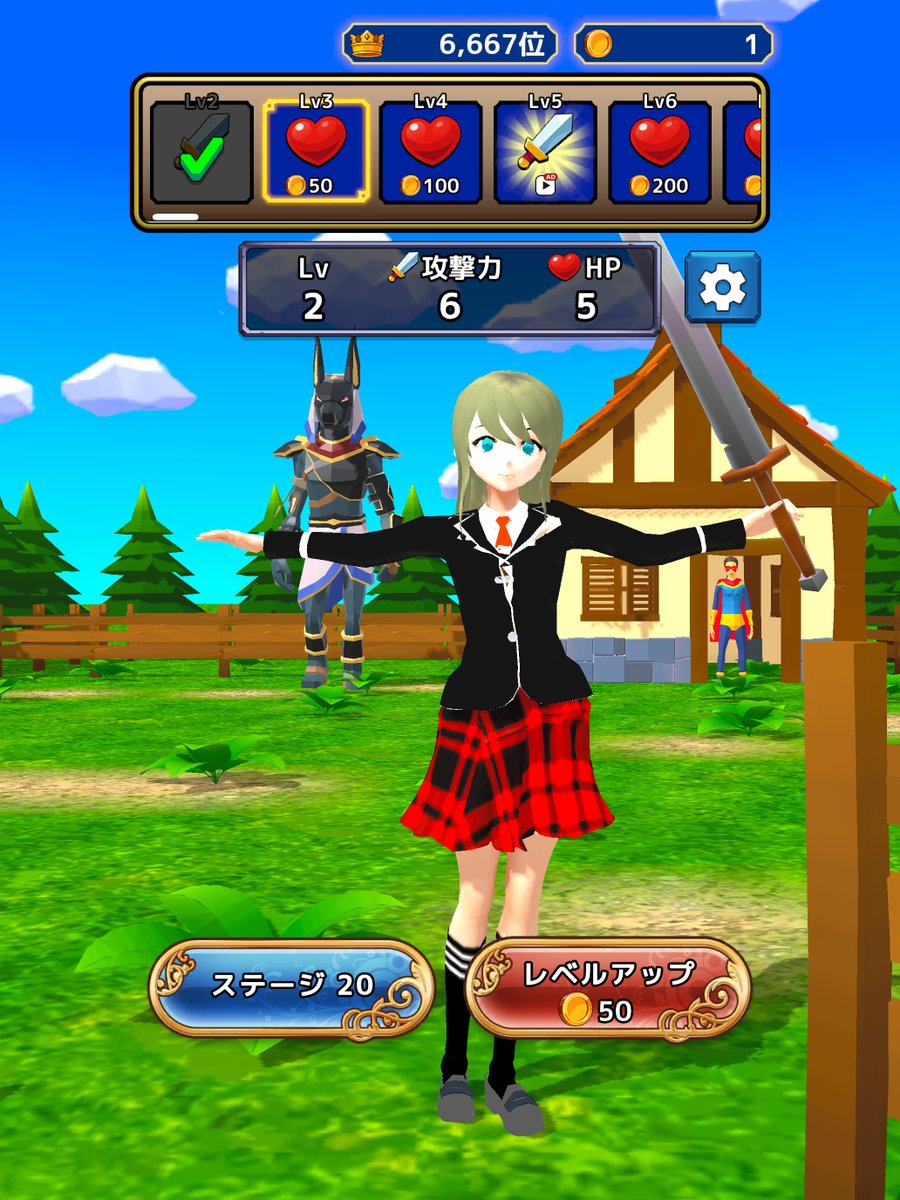 pic_nic_man's tweet photo. ゲーム開発の進捗
ホーム画面は、これで完成かな。 https://t.co/I0C7PIzNOW