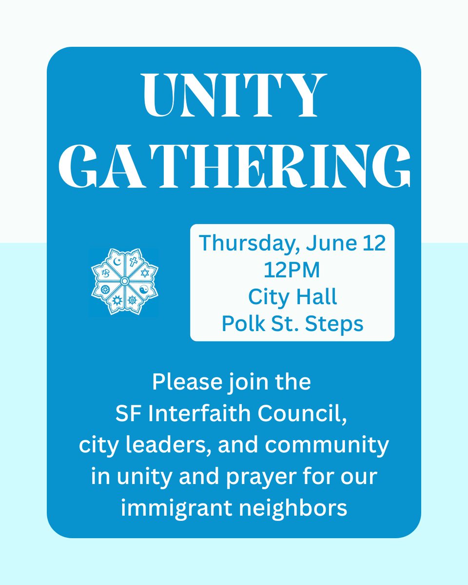 UNITY GATHERING (Thursday, June 12th at 12 pm - City Hall Polk Street Steps)