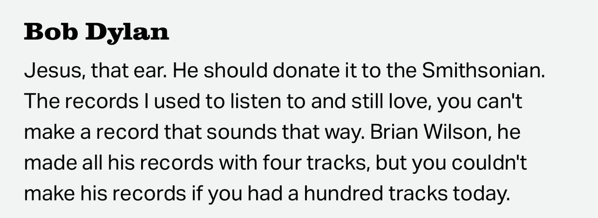 FugaziTruther's tweet image. Brian Wilson’s peers on him