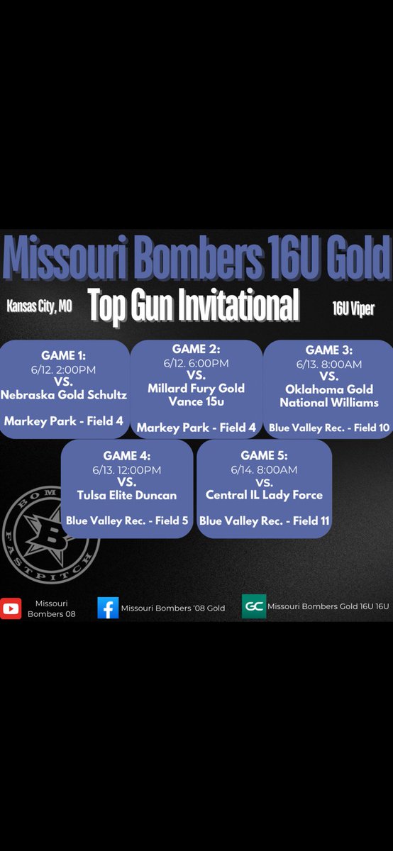 StoffelCassidee's tweet image. Come catch us in action this weekend in Kansas City! Would love to see you all out there! @08MObombers @CarmynGreenwood @CoachCButler @CoachBurns17 @whitjones25 @coachakcer @mandygardner24 @coach_diaz22 @BUMoore