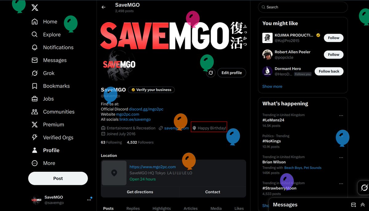 savemgo's tweet image. Today is that day, UK time. Happy June 12th, soldiers.
Strap in, tape up those cardboard boxes.
Here’s hoping for some solid MGO4 news… but whatever comes, it’s been a hell of a mission watching this all unfold. 🫡
