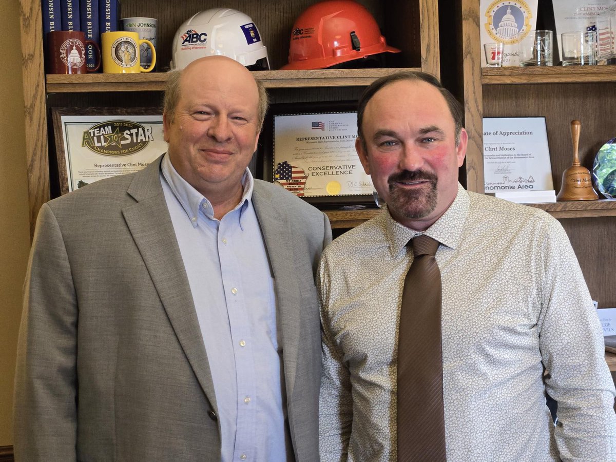 Yesterday, WFBF President Brad Olson and the governmental relations team spent the day at the state Capitol meeting with legislators. They were able to speak with Representative Clint Moses about budget and legislative priorities, including ARIP and Farm Bureau Health Plans.