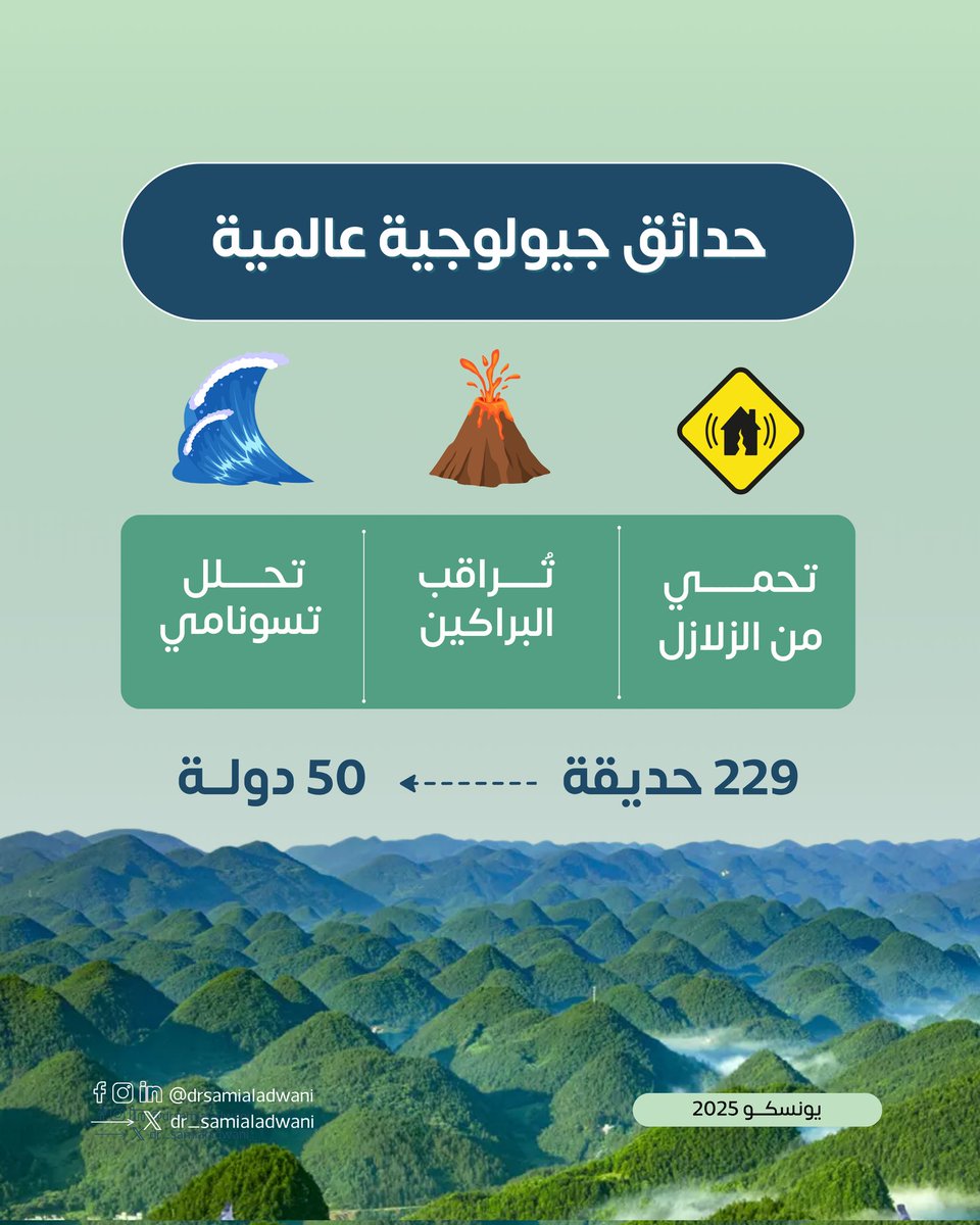 تعتبر الحدائق الجيولوجية العالمية بمثابة "متحف مفتوح" للأرض، حيث تعرض العمليات الطبيعية والتاريخ الجيولوجي للكوكب عبر العصور.

#رصد #استدامة