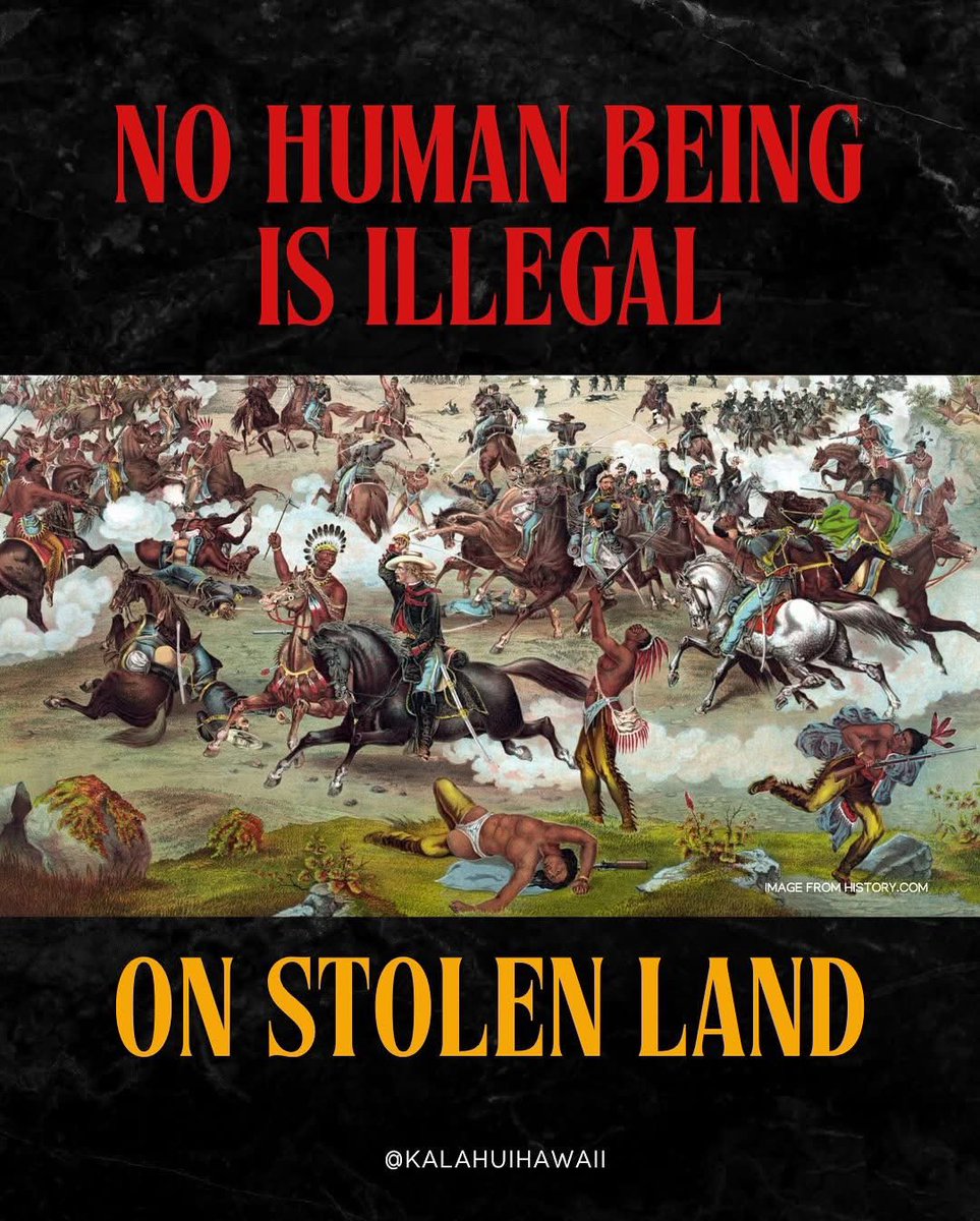 Kanaka stand in solidarity with the LA stand against ICE. #nooneisillegalonstolenlands