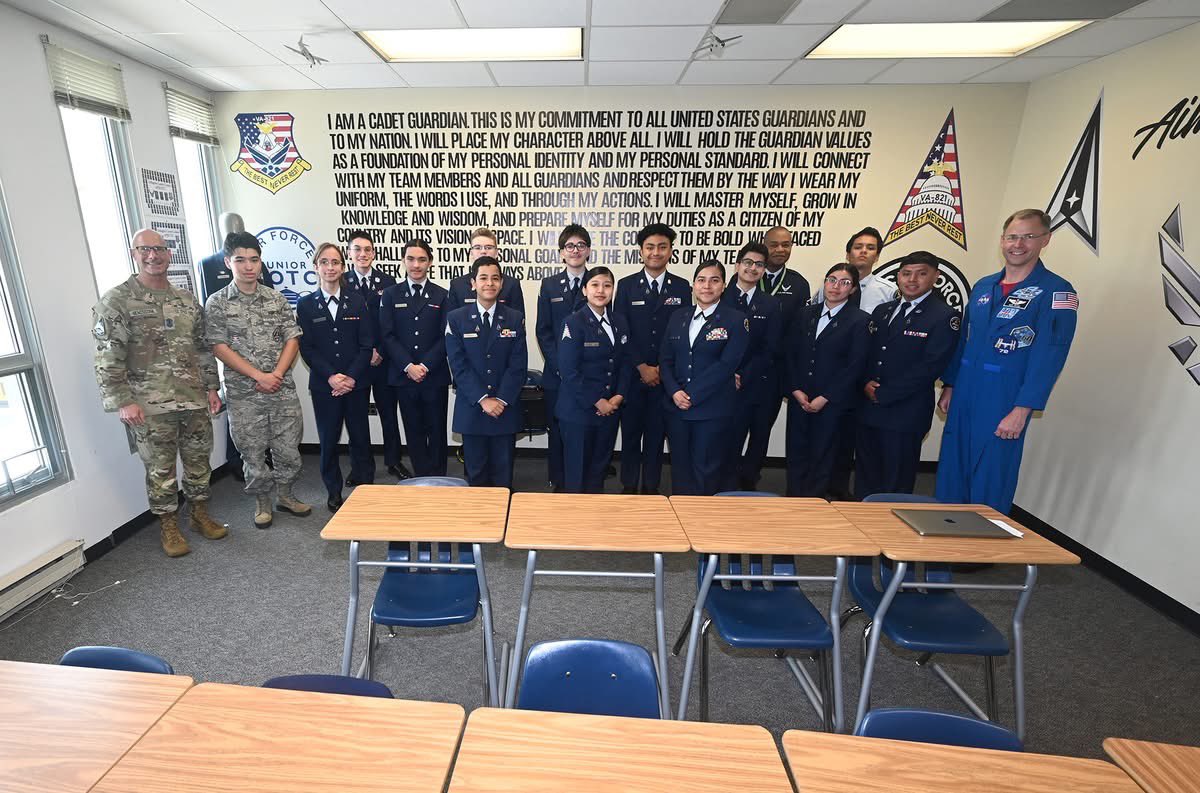 Space Force JROTC (@sfjrotc) on Twitter photo Thank you to Chief Master Sgt of SF J. Bentivegna and USSF Col.Nick Hague for visiting #CadetGuardians <a href="/VA821/">VA-821 SFJROTC</a> at Arlington Career Cntr. Managed by <a href="/HQ_AFJROTC/">Air Force Junior ROTC</a> w <a href="/SpaceForceDoD/">United States Space Force</a> who provided photo. #BestNeverRest Thank you to Chief Master Sgt of SF J. Bentivegna and USSF Col.Nick Hague for visiting #CadetGuardians <a href="/VA821/">VA-821 SFJROTC</a> at Arlington Career Cntr. Managed by <a href="/HQ_AFJROTC/">Air Force Junior ROTC</a> w <a href="/SpaceForceDoD/">United States Space Force</a> who provided photo. #BestNeverRest