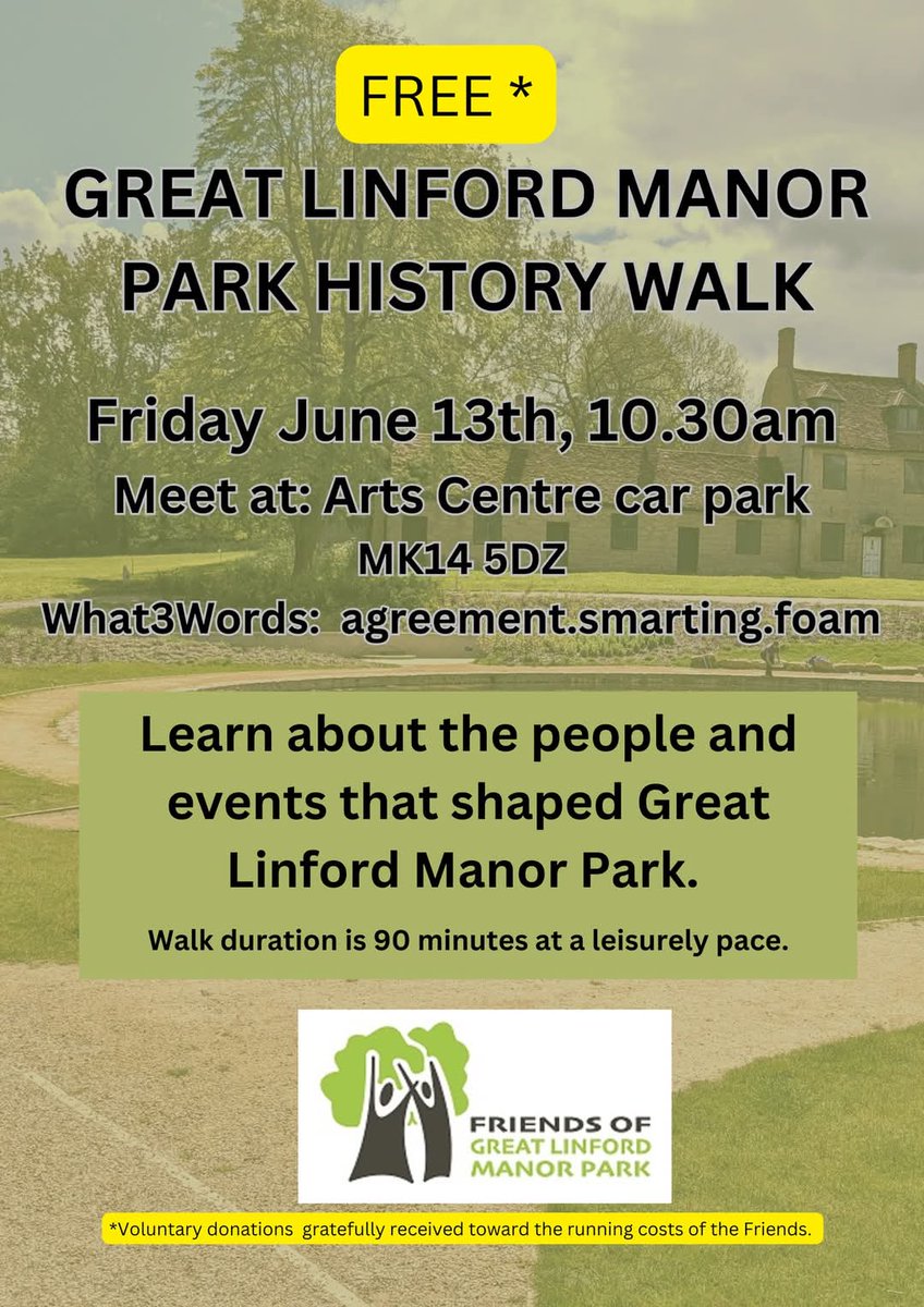 The weather forecast is looking lovely, but let's hope our Friday the 13th history walk doesn't bring bad luck.