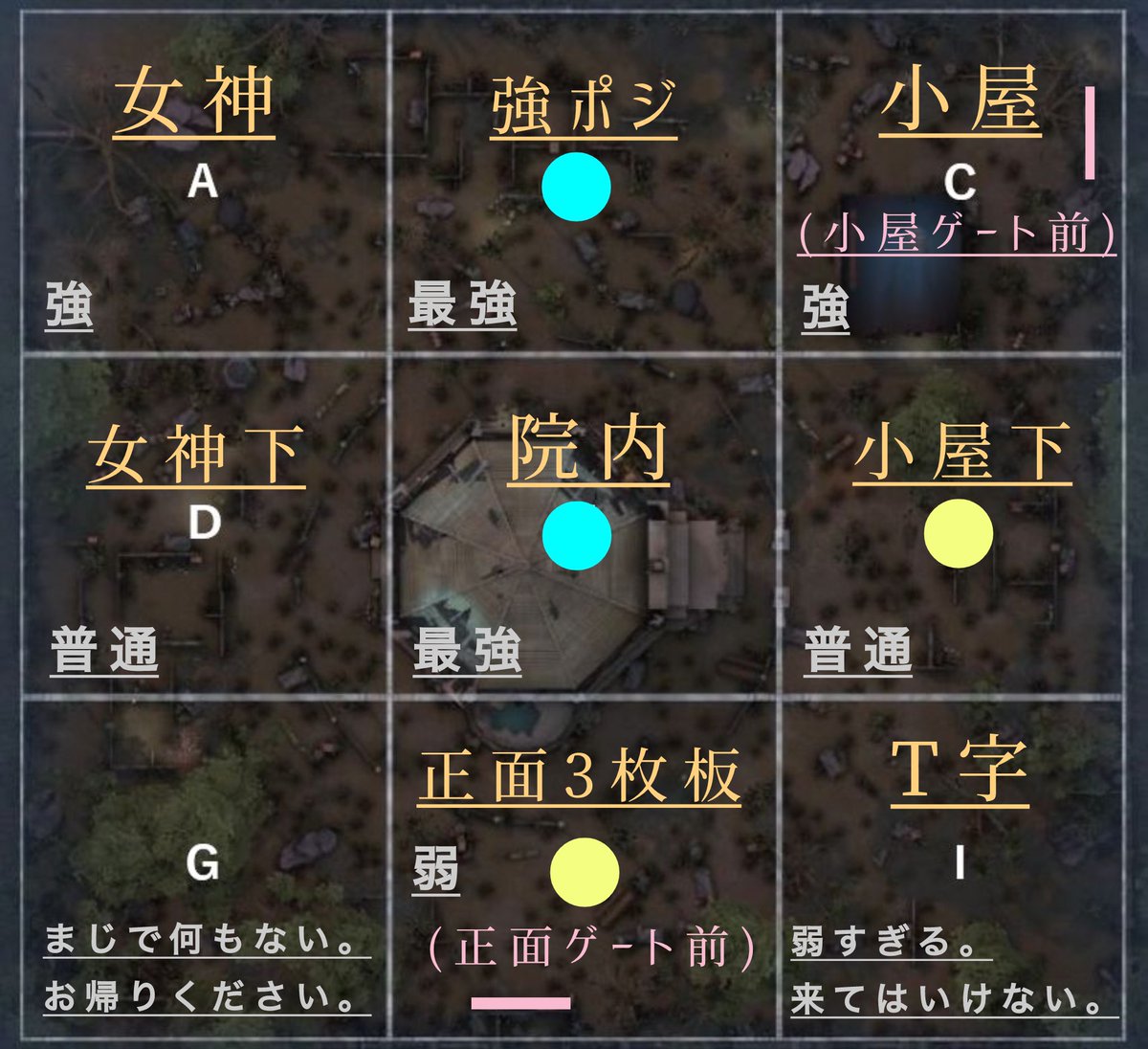 mogtyy's tweet photo. マップを覚えてない初心者フレのために、vcで伝わる程度の名称を記載してみたんだけど見やすいかな https://t.co/FXnKOp73MA