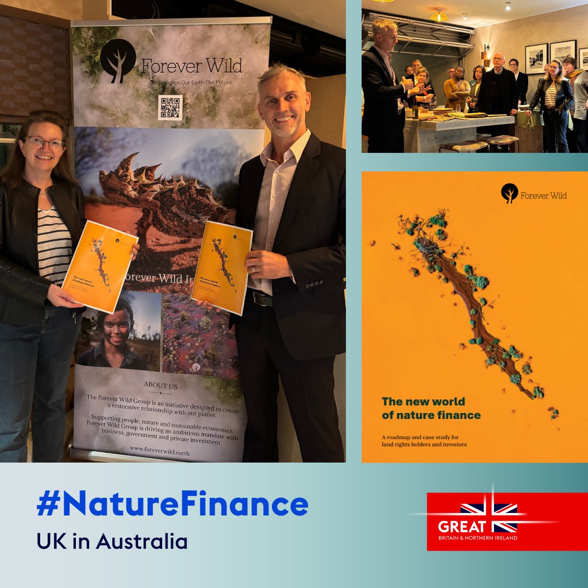 ukinaustralia's tweet photo. We supported the launch of The New World of Nature Finance, a roadmap for mobilising private sector #NatureFinance and addressing challenges of connecting investment to climate, nature conservation &amp; restoration projects, with #ForeverWild.

🌏 Read here: https://t.co/O0xQ9IkDmP https://t.co/7fhQ9q3p6Q