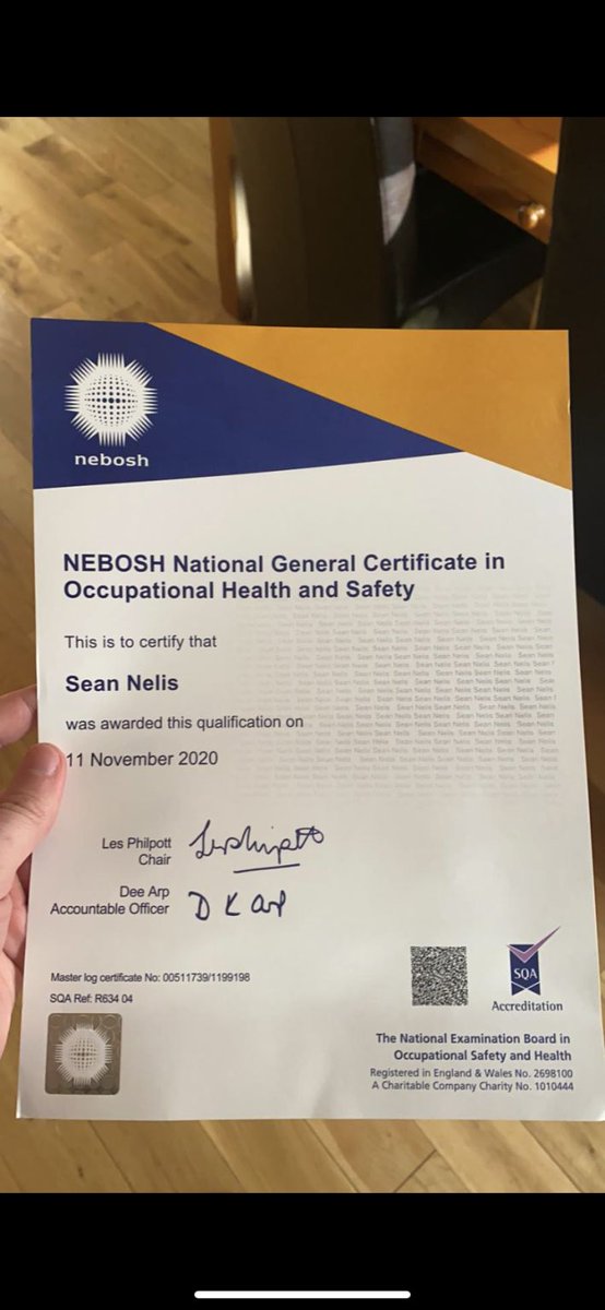 Hello dear friends.

NEBOSH Diploma or Certificates are available online 
1) Get exam materials to prepare you for upcoming test.
2) Renew your expired certificate without taking another test.
3) We also assist. Telegram. @Dataoffical1
Teams id. (Jacob JB) W.A +1 (226) 894-5014