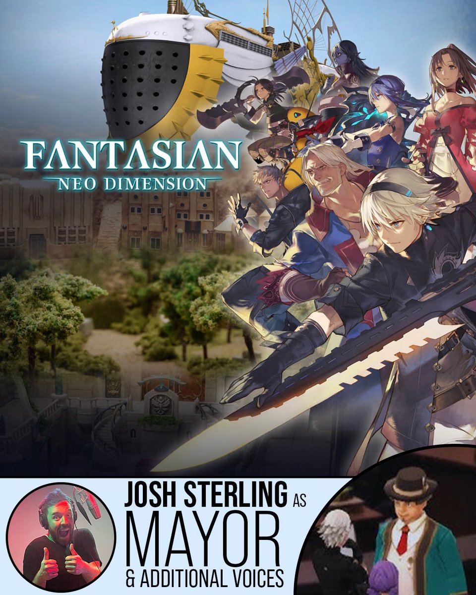 When I found out that not only am I in a Square Enix game, I about lost my damn mind. Final Fantasy was a big part of my childhood so this was a big deal to me. You can hear me as The Mayor and a whole bunch of other characters spread across the story in #fantasianneodimension