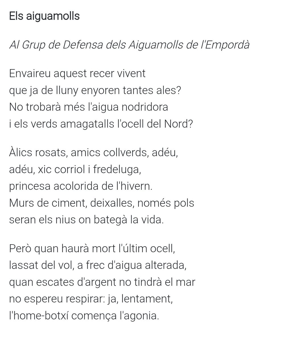 Et sona, Jordi Sargatal? La llegies als anys 80 per salvar els aiguamolls de l'Empordà.
Ara us la podrem llegir a vosaltres, sense tocar ni una coma.
(Els aiguamolls - Maria Àngels Anglada - 1976)