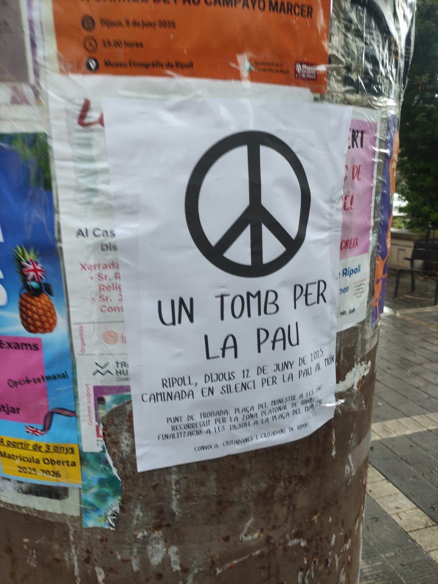 🔻Maxi #AbaixelRègim🔻 (@maxirica) on Twitter photo A Ripoll, avui, caminarem en silenci. Però no estarem callats.
Des de la <a href="/UGTgi/">UGT com. gironines</a> ens sumem a la convocatòria “Un tomb per la pau”, per denunciar el genocidi a Palestina i l’augment preocupant de la islamofòbia al nostre país. Ripoll, amb Orriols, és un dels exemples del discurs A Ripoll, avui, caminarem en silenci. Però no estarem callats.
Des de la <a href="/UGTgi/">UGT com. gironines</a> ens sumem a la convocatòria “Un tomb per la pau”, per denunciar el genocidi a Palestina i l’augment preocupant de la islamofòbia al nostre país. Ripoll, amb Orriols, és un dels exemples del discurs